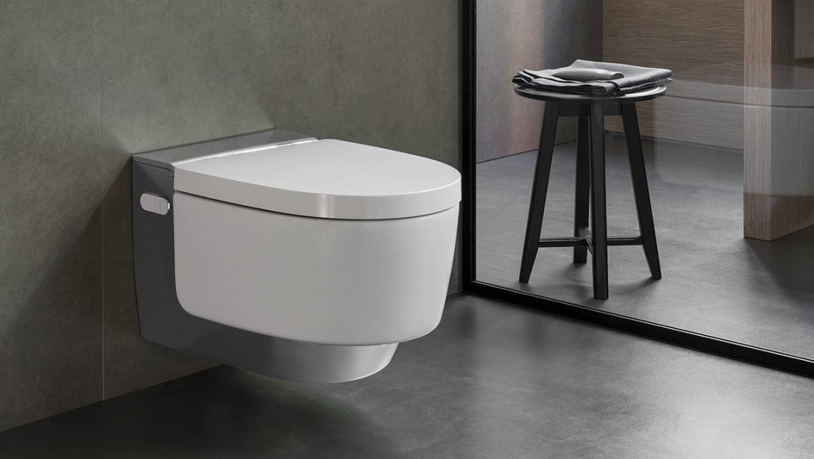 Geberit AquaClean Mera WC puodas, atitinkantis aukščiausius komforto reikalavimus (© Geberit)