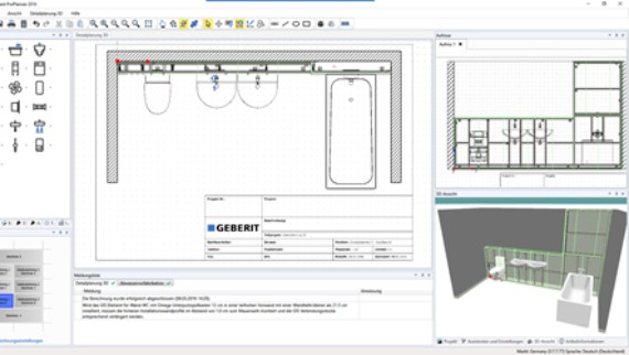 Detalus 3D projektavimas Geberit ProPlanner programoje