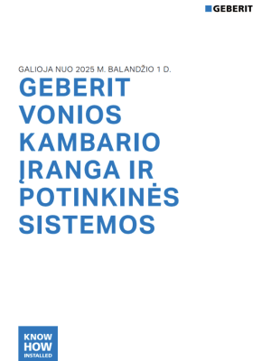 Geberit vonios kambario įranga 2025 Geberit vonios kambario įranga 2025