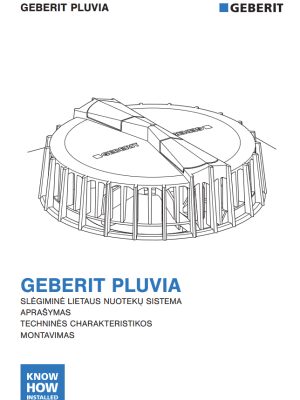Geberit Pluvia montavimo instrukcija Geberit Pluvia montavimo instrukcija