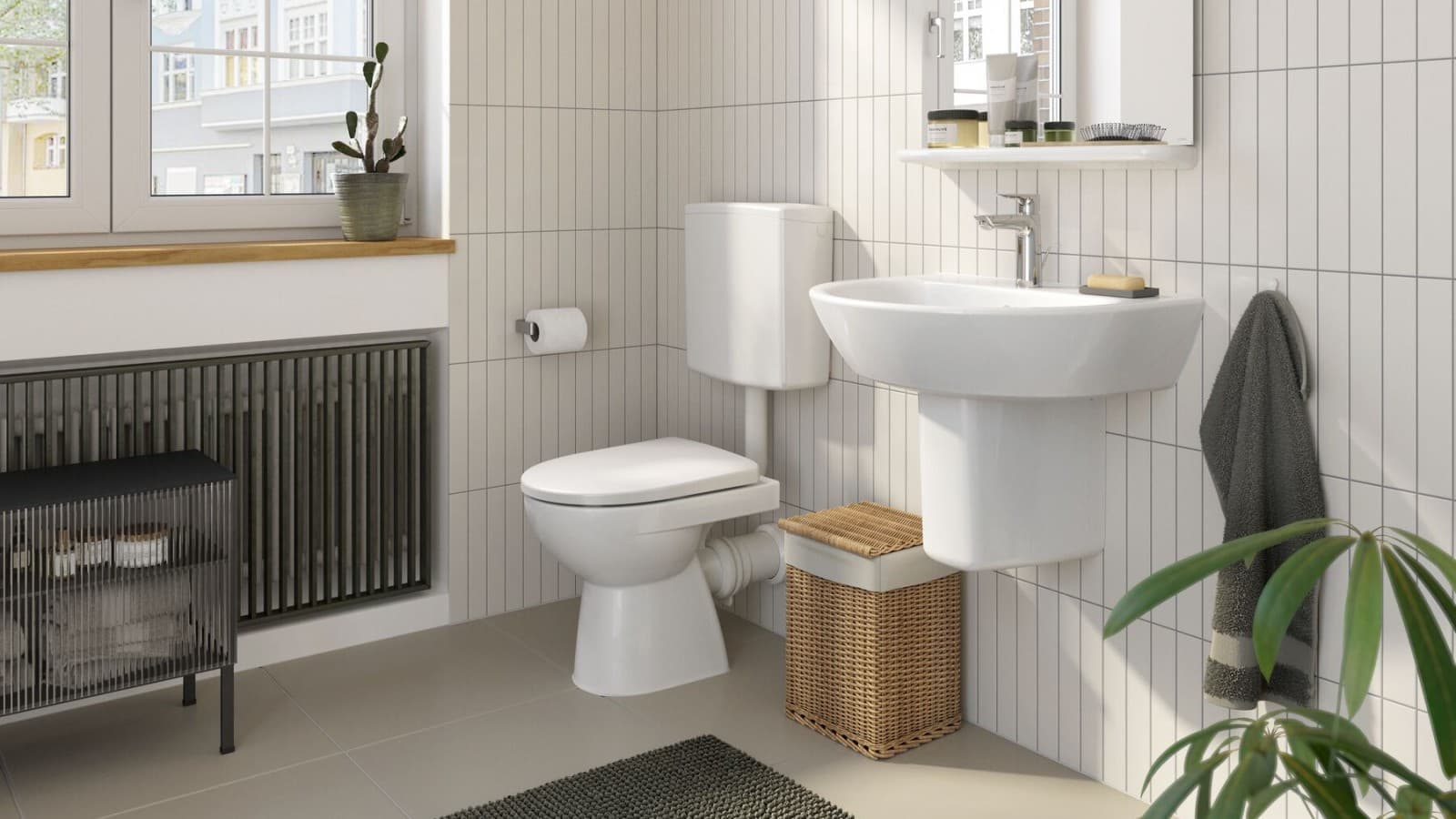 Geberit exposed cistern with dual flush Geberit exposed cistern with dual flush