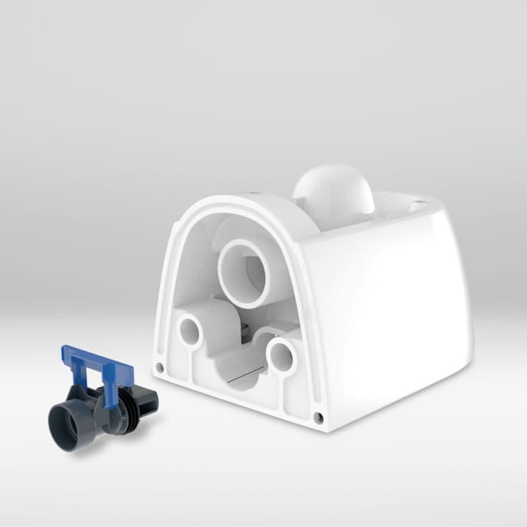 Atskira plastikinė vandens nuleidimo detalė Atskira plastikinė vandens nuleidimo detalė