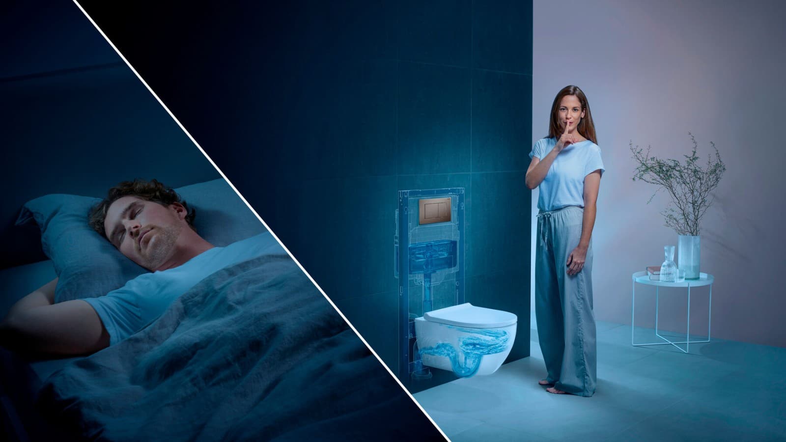 Geberit WC sistema: tylus nuplovimas Geberit WC sistema: tylus nuplovimas