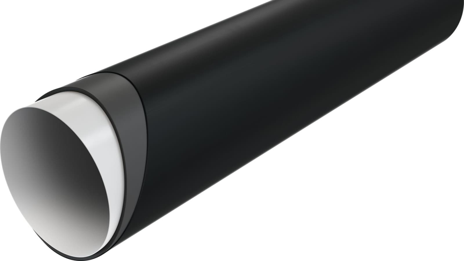 Silent-PP vamzdžio su sluoksniais skerspjūvis Silent-PP vamzdžio su sluoksniais skerspjūvis