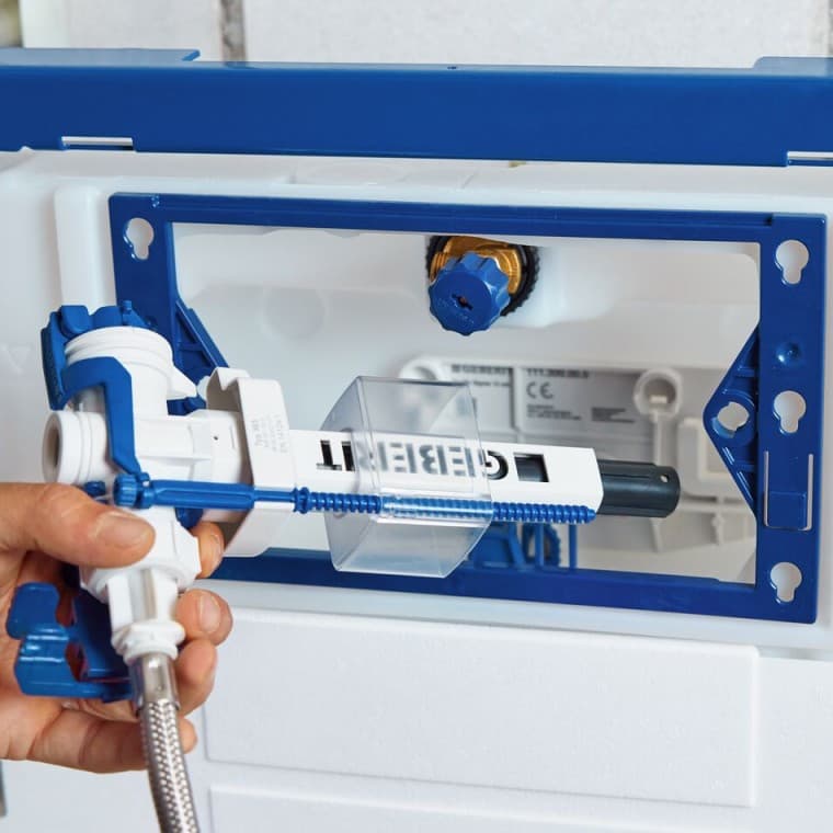 Kompaktiškas Geberit 383 tipo pripildymo mechanizamas Kompaktiškas Geberit 383 tipo pripildymo mechanizamas