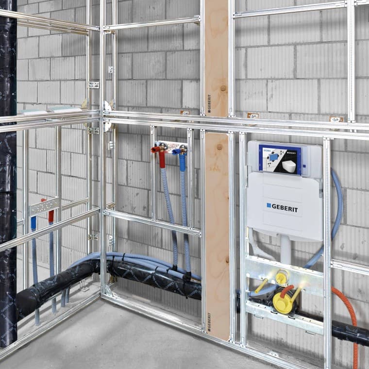 Iš anksto surenkamas Geberit GIS montavimo modulis net ir pačioms neįprasčiausioms statybinėms situacijoms. Iš anksto surenkamas Geberit GIS montavimo modulis net ir pačioms neįprasčiausioms statybinėms situacijoms.