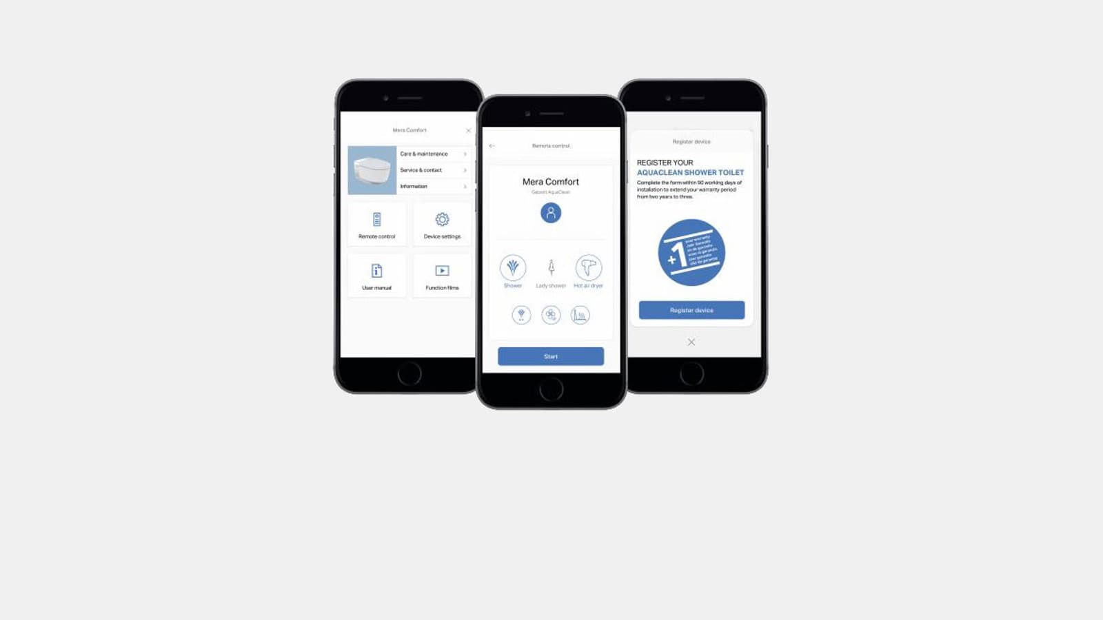 Geberit Home pagrindinis ekrano puslapis Geberit Home pagrindinis ekrano puslapis
