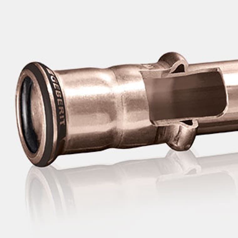 Geberit Mapress CuNiFe sistemos vamzdžių ir jungčių skerspjūvis Geberit Mapress CuNiFe sistemos vamzdžių ir jungčių skerspjūvis