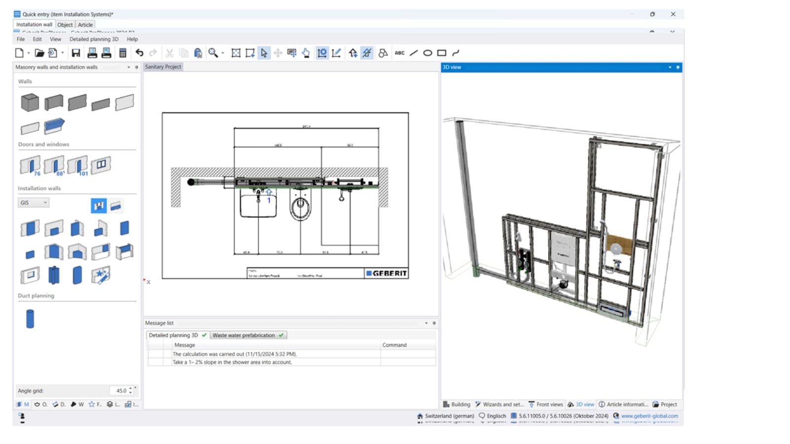 Išsamus 3D planavimas su Geberit ProPlanner Išsamus 3D planavimas su Geberit ProPlanner